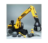 (with accessory) UNGH 1:32 Simulation Diecast Crane Car Model with 3 Head Drill Excavator Inertial Truck Children Kid