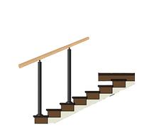with Adjustable Angle Wrought Iron Post & Solid ip 90cm Height 60cm Length Perfect for Exterior Front Porch Steps Secure & Stylish Railing