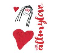 With All My Love, BIANCA&GREGO Italian Creativity Series, Small notebook, 100 pages, Soft cover, 6x9 Inches, 15x22 cm, design in Italy by Biancamaria ... pour la Saint Valentin, zum Valentinstag