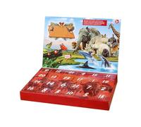 with Animal Figures - Paper Packaging + Resin Animal Model 13.39x9.06x1.57 inches | Realistic 24 Days Tabletop Calendar Countdown to Christmas with