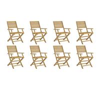 (with armrest, 8 pcs) vidaXL Folding Garden Chairs Outdoor Chair Dining Chair Solid Wood Acacia
