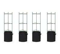 (with bag, 116 cm/ 4 pcs) vidaXL Tomato Cages Garden Climbing Plant Support Tomato Support Steel and PP