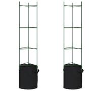 (with bag, 154 cm/ 2 pcs) vidaXL Tomato Cages Garden Climbing Plant Support Tomato Support Steel and PP