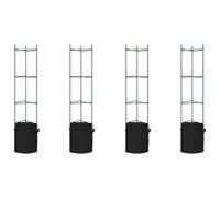 (with bag, 154 cm/ 4 pcs) vidaXL Tomato Cages Garden Climbing Plant Support Tomato Support Steel and PP