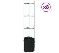 (with bag, 154 cm/ 8 pcs) vidaXL Tomato Cages Garden Climbing Plant Support Tomato Support Steel and PP