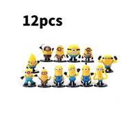 (With Base) Despicable Me Minions Cartoon Action Figure Model Dolls Pvc Toys Decoration