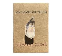 with Card, Natural Healing Valentine's Day Confession Card, Natural Valentine Cards with Stone Minerals | Novel v