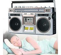 with Cd Cassette Player Com,Radio Cassette Player Recorder,Portable Boombox Cd Player with Bluetooth, Remote Control, Fm Radio, USB Mp3 Playback, 3.5Mm Aux Input, Headphone Jack,Black, JYLSSKUK, Go