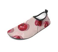 with Cherry Pattern Water Shoes for Men Women, Lightweight Stretch Swim Shoes with Anti-Slip Rubber Sole, Quick-Dry Aqua Socks for Pool, Beach, Surfing, Style, 5 Women/5 Men