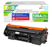 【 with CHIP 】 139A W1390A Compatible Toner Cartridge Black Standard Yeild 1500 Pages for Pro 3002dw 3002fdw MFP 3102fdw 3102fdn Can't Workwith Printer Model Whose Names End with "e"
