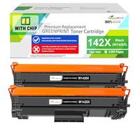 WITH CHIP 142X W1420X ( W1420A 142A ) Compatible Toner Cartridge 2 Blacks High Yield 2000 Pages for H P Laserjet Printer M110 M110w M139 M140 M140w【Can't Work with H P + Printer Model End with "e" 】