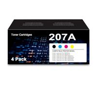 With Chip 207A Toner Cartridge Multipack Compatible for HP 207X 207A 207 for HP Colour LaserJet Pro MFP M283fdw Toner Cartridges M255dw M255nw M283fdn Printer W2210A ( Black Cyan Yellow Magenta )