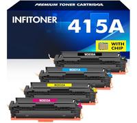 With Chip 415A 415X Compatible for HP 415A Multipack Color LaserJet Pro MFP M479FDW Toner M479FNW M479FDN M479DW M454DN M454DW M479 W2030A W2030X W2031A W2032A W2033A 4-Pack Black Cyan Yellow Magenta