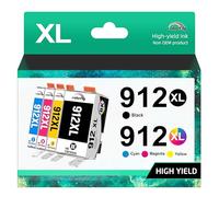 [With Chip] 912XL compatible ink cartridges for 912 XL replacement cartridge work for OfficeJet 8012/8014/8017 OfficeJet Pro series 8022/8023/8025 (Black Cyan Magenta Yellow, with chip upgrade device)