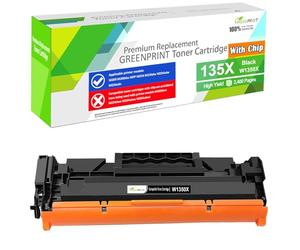 [ WITH CHIP] Compatible Toner Cartridge 135X W1350X High Yield 2400 Pages for H P W1350A M207dw M209 M209d M209dw M234 M234d M234dw M234sdw M234sdn M235sdw, Can't Work with H P + Model End with ''e''