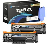【with Chip】 High Yield 138A 138X W1380A W1380X Toner Cartridge Compatible with HP 138A 138X W1380A W1380X for HP Laserjet Pro 3001dw Pro 3001fdw MFP 3101fdw Printers (Black, 2 Pack)
