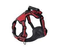 With Control Handle Soft Breathable No Pull Dog Harness Outdoor Reflective Adjustable Nylon Dog Harness For Labrador French Bulldogs,Red,M