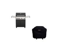 (With Cover) CosmoGrill Gas 4+1 Premium Black BBQ Grill Searer