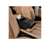 With Cup Holder Tissue Box Organizer Bag Arm Rest Box Pad Side Extension Cushion Car Center Console Armrest Cushion Thicken(Black)