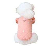 With D-ring Dog Cat Autumn Winter Warm Jacket Pure Cotton Waterproof Comfortable Yorkshire Terrier Pug Chihuahua Vest,A,S