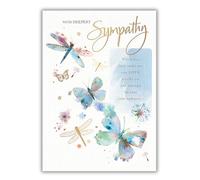 with Deepest Sympathy Card - 8.5 x 6 Inches - Words and Wishes