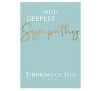 with Deepest Sympathy Thinking of You Simple Sympathy Greeting Card ELML082