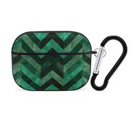 with Emerald Green AirPods Pro Case Cover with Keychain Ring PC Hard Shell Protective Case for AirPods Pro 2nd for Women Men Generation Easy Open Full Drop Protection Cover Black-Style