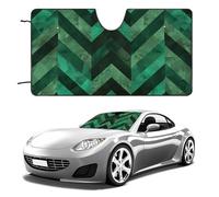 with Emerald Green Car Windshield Sun Shade Keep Car Interior Cool 55"x30" Folding Front Window Sun Shade, Heat Shield for SUV, Truck, Blocks UV