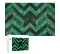 with Emerald Green Wooden Puzzles for Adults 1000 PCS Unique Shape Puzzles Wall Art Home Decor for Puzzle Lovers, Family, Friend Creative Gift Toys