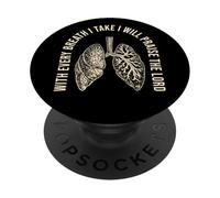 With Every Breath I Will Praise Christian Graphic Streetwear PopSockets Adhesive PopGrip