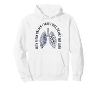 With Every Breath I Will Praise Christian Graphic Streetwear Pullover Hoodie