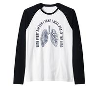 with Every Breath I Will Praise Christian Graphic Streetwear Raglan Baseball Tee