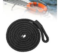 with Eyelet Whipped End 3/8" 6. 56 ft Dock Line Mooring Marine Rope(Black)