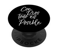 With God All Is Possible Scripture Bible Verse Jesus Christ PopSockets Adhesive PopGrip