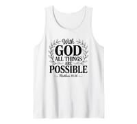 with GOD All Things are Possible Bible Verse Christian Faith Tank Top