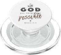 With God All Things Are Possible Christian Bible Verse PopSockets PopGrip for MagSafe