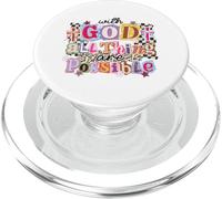 With God All Things Are Possible Christian Faith PopSockets PopGrip for MagSafe