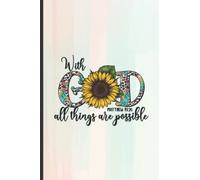 With God All Things Are Possible: Christian Journal With Bible Verses On Each Page, Makes A Perfect Gift For Women
