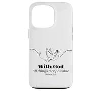 With God All Things Are Possible Dove Verse Case for iPhone 13 Pro
