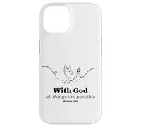 With God All Things Are Possible Dove Verse Case for iPhone 14