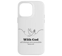 With God All Things Are Possible Dove Verse Case for iPhone 14 Pro Max