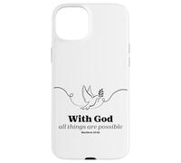 With God All Things Are Possible Dove Verse Case for iPhone 15 Plus