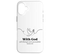 With God All Things Are Possible Dove Verse Case for iPhone 16 Plus