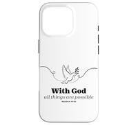 With God All Things Are Possible Dove Verse Case for iPhone 16 Pro