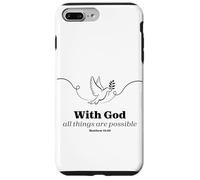 With God All Things Are Possible Dove Verse Case for iPhone 7 Plus/8 Plus