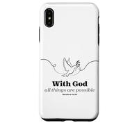 With God All Things Are Possible Dove Verse Case for iPhone XS Max