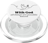 With God All Things Are Possible Dove Verse PopSockets PopGrip for MagSafe