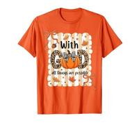 with-God All Things are Possible Halloween Fall Christian T-Shirt