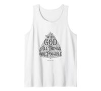 with God All Things are Possible | Matthew 19:26 Bible Faith Tank Top