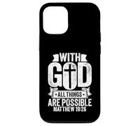 With God All Things Are Possible Matthew 19 26 Bible Verse Case for iPhone 12/12 Pro